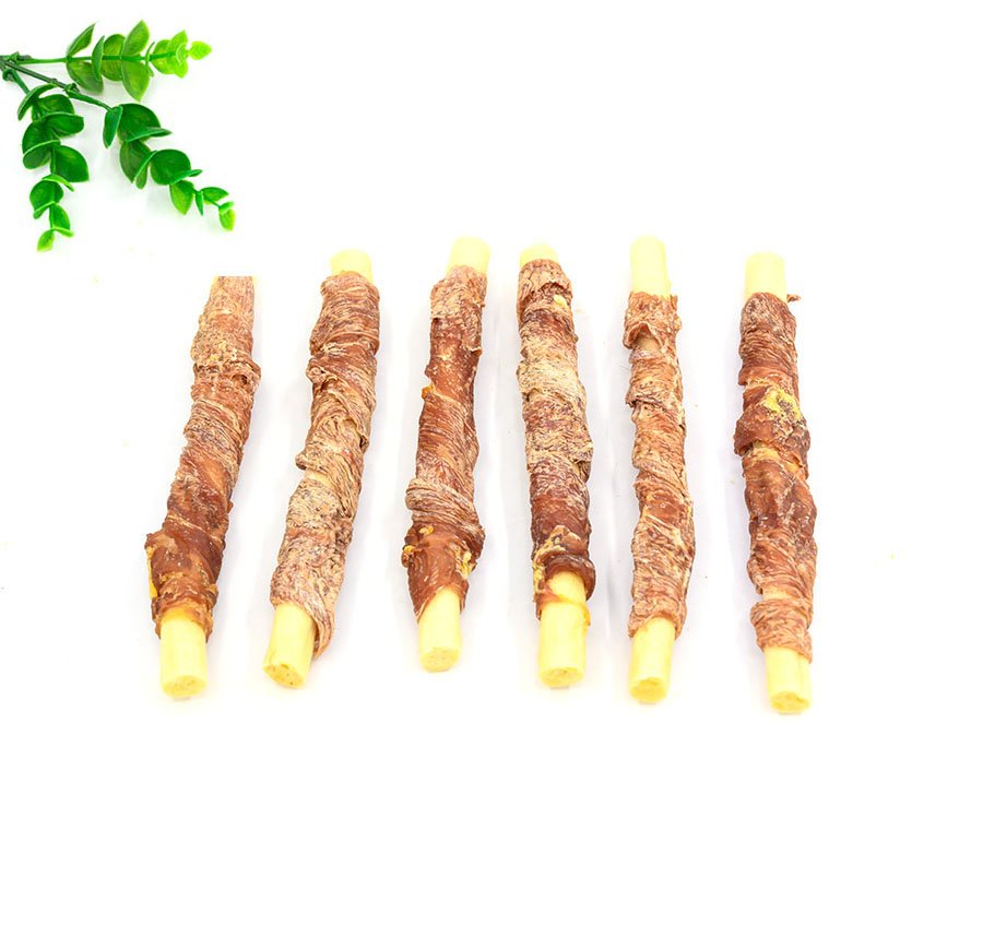 Duck wrap rawhide stick (SDP090)
